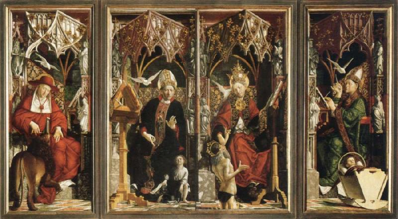 michael pacher altarpiece of the church fathers France oil painting art